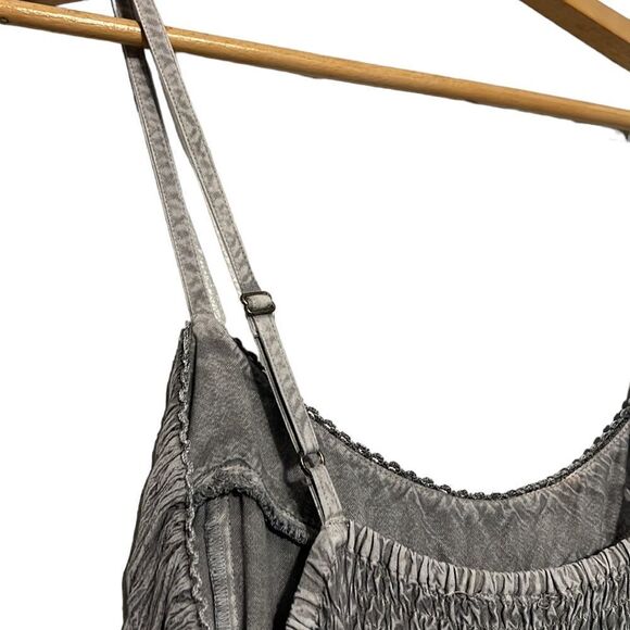 Sundress Woman’s Size XL Papillon Gray Stone Washed Spaghetti Straps Cinched - Picture 8 of 11